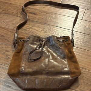 Hispanitas Gorgeous Brown Leather and Suede Shoulder Bag *limited in the US*